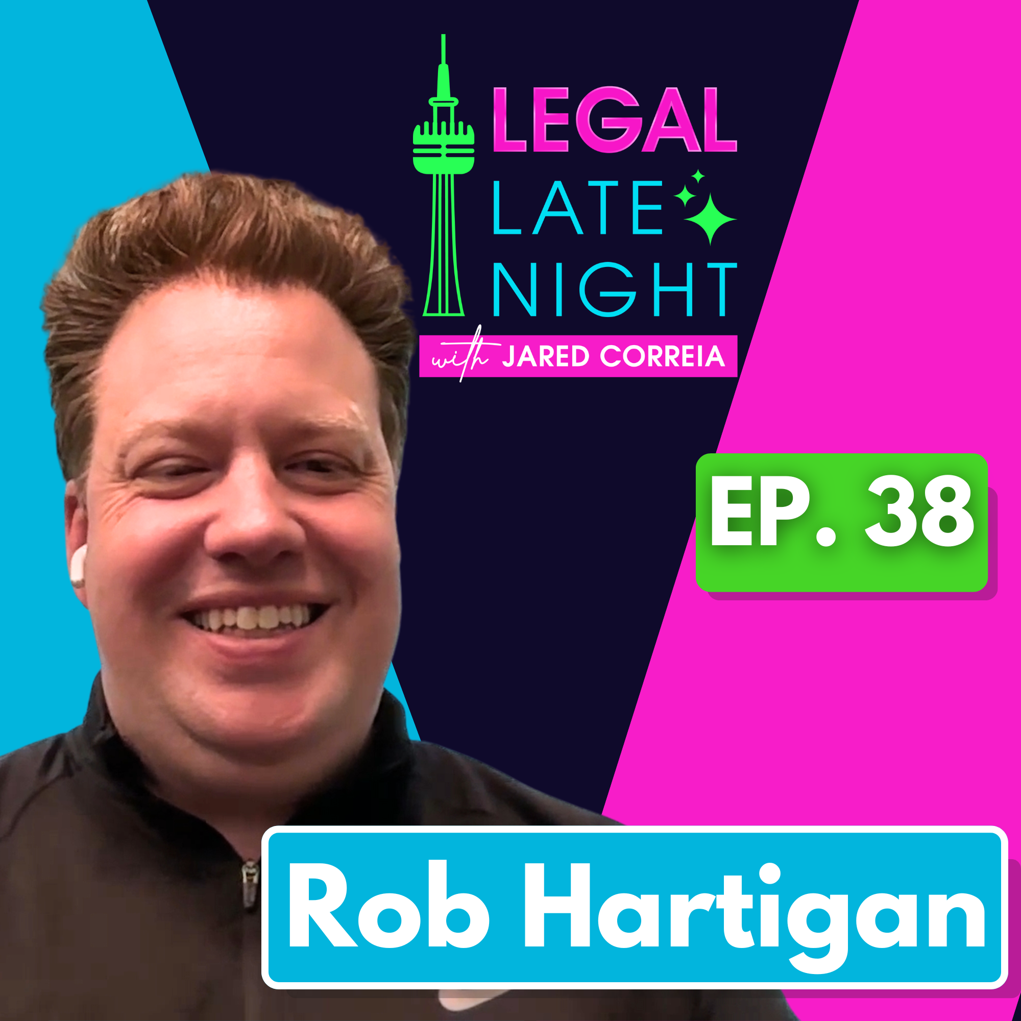 Rob Hartigan, founder of LionHart Injury Law, on the Legal Late Night podcast