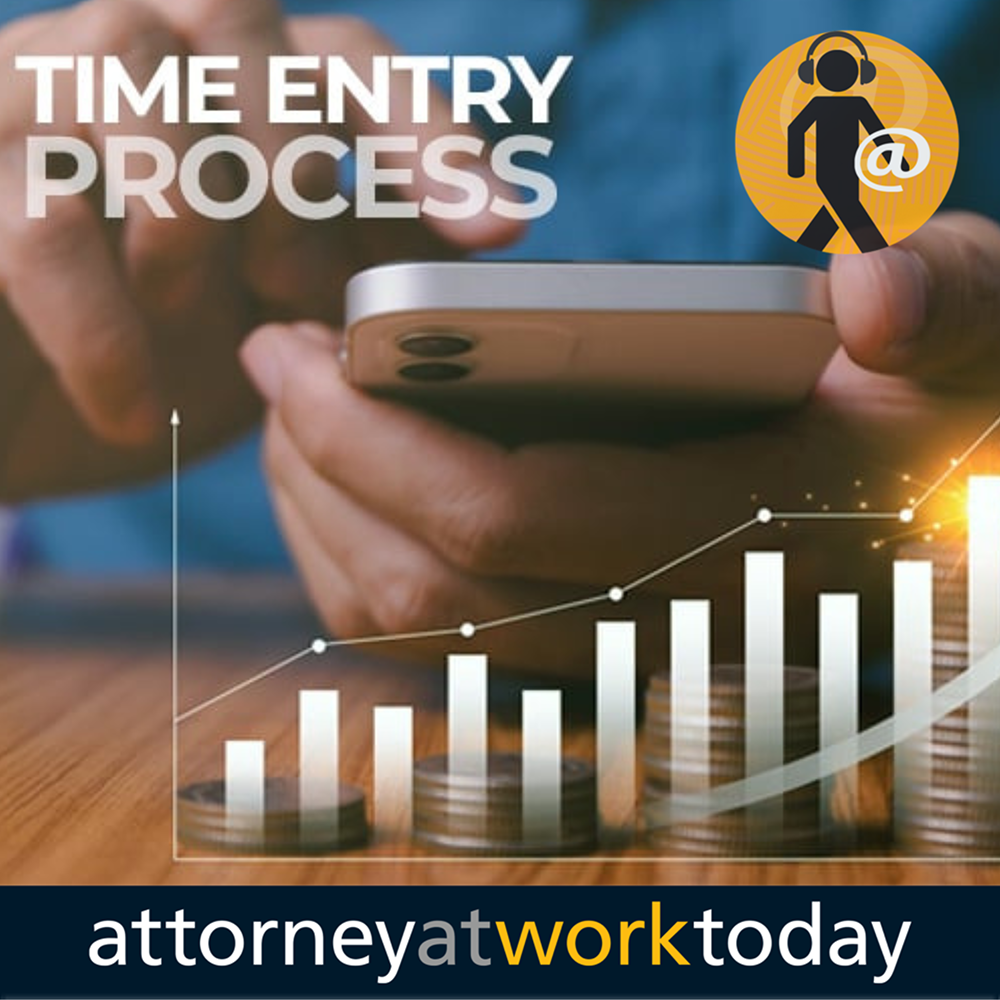 Professional lawyer using a mobile app for lawyer time tracking in a modern office.